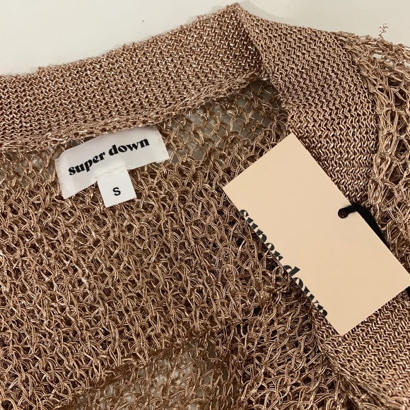 superdown Tan Open-Front Cardigan - Picture 6 of 9